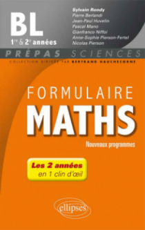 Formulaire Maths BL 1re et 2e années - nouveaux programmes 2013-2014