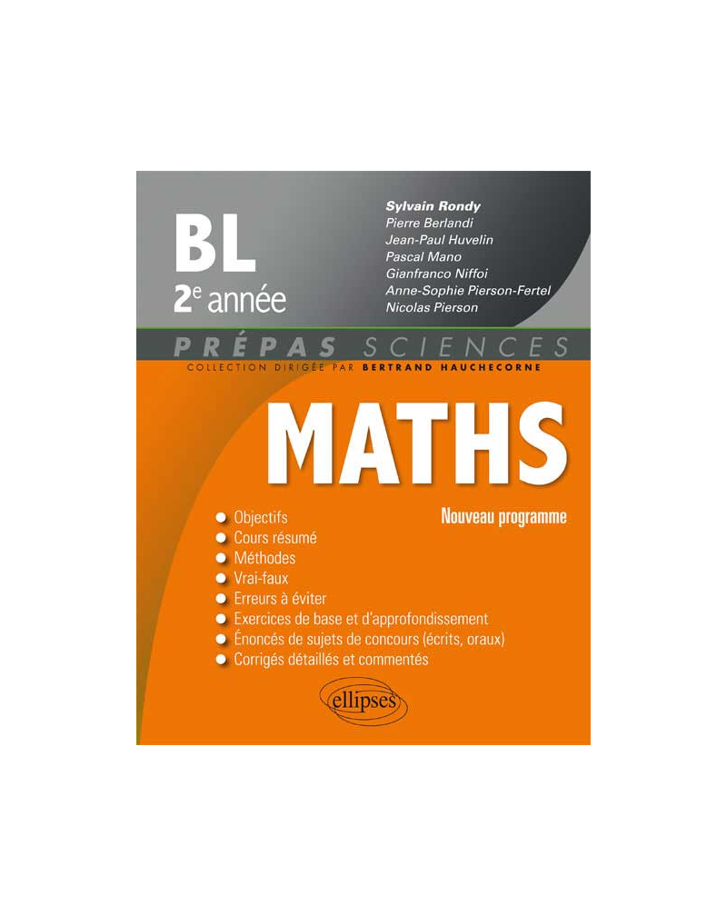 Mathématiques BL 2e année - nouveau programme 2014