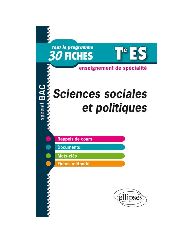 Sciences sociales et politiques en fiches - Terminale ES - Enseignement de spécialité