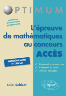 l'épreuve de mathématiques au concours ACCES