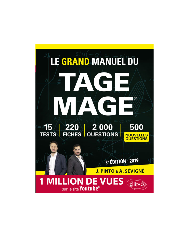 Le Grand Manuel du TAGE MAGE - 220 fiches de cours, 15 tests blancs, 2000 questions + corrigés en vidéo - édition 2019