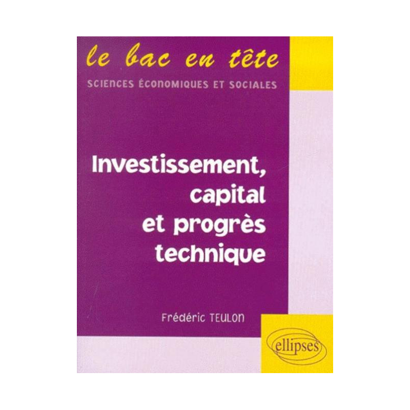 Investissement, capital et progrès technique