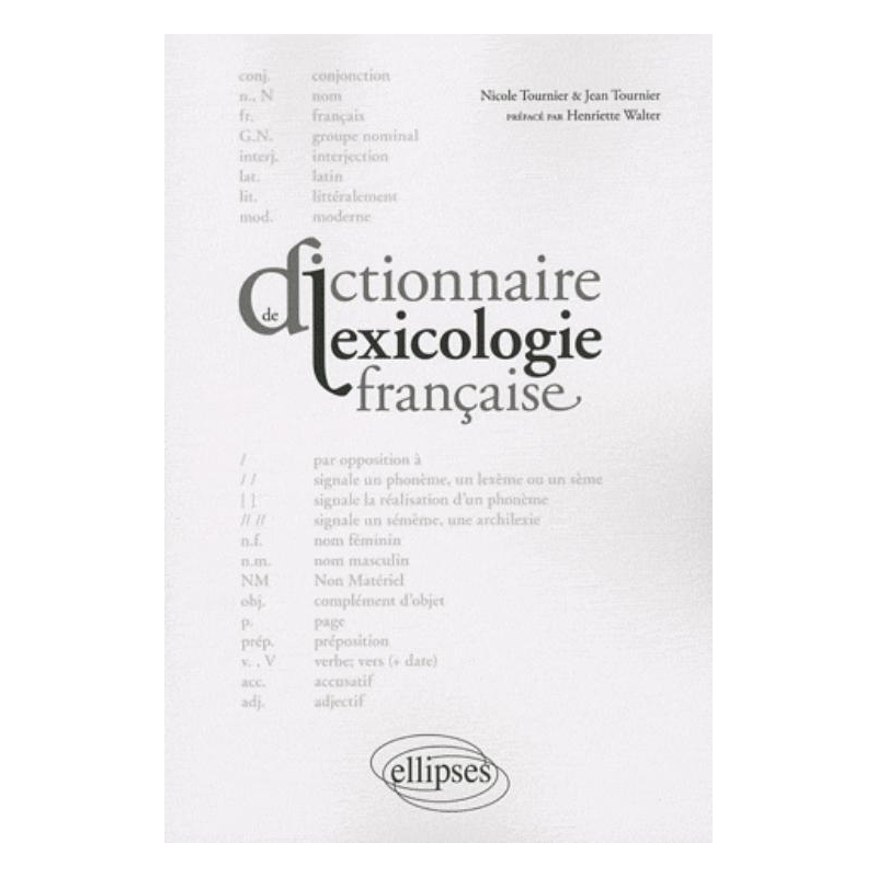 Dictionnaire de lexicologie française