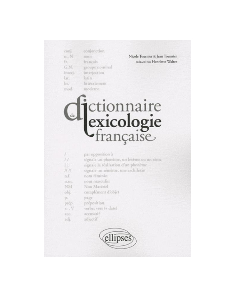 Dictionnaire de lexicologie française