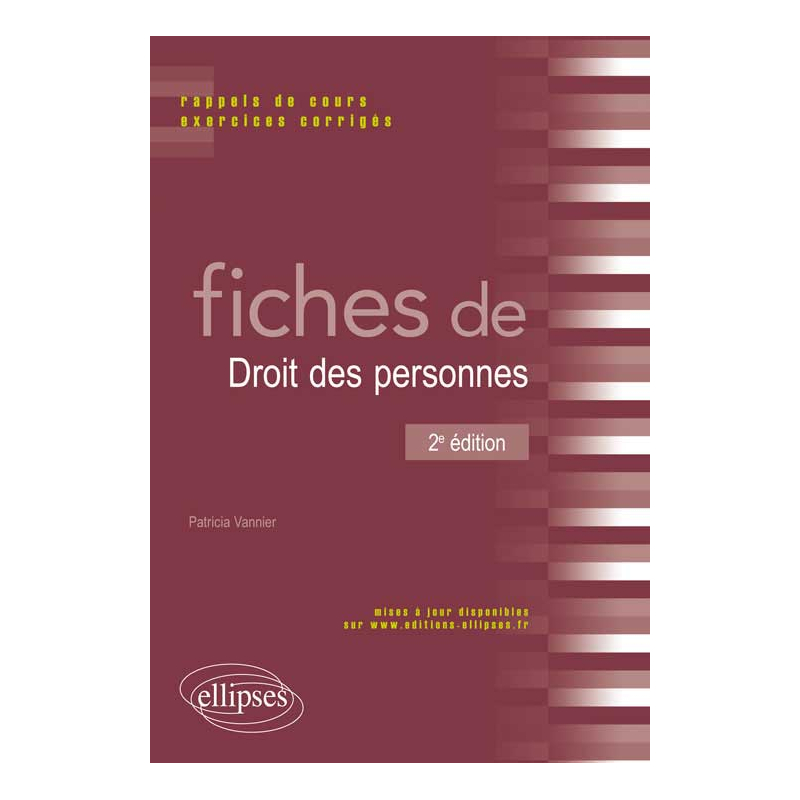 Fiches de Droit des personnes, 2e édition