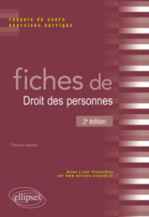 Fiches de Droit des personnes, 2e édition