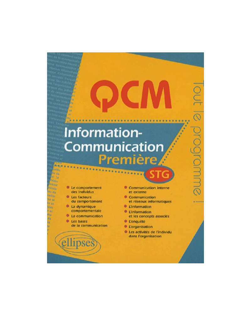 QCM information-communication - Première STG