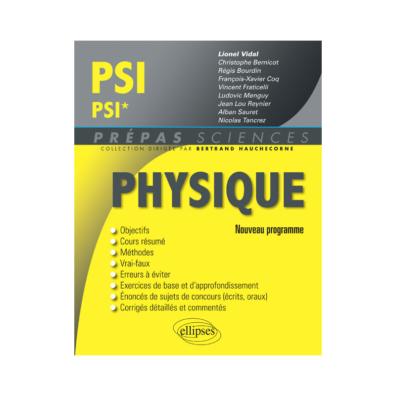 Physique PSI/PSI* - nouveau programme 2014