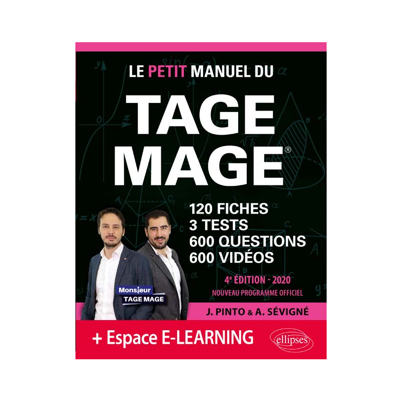 Le Petit Manuel du TAGE MAGE - 3 tests blancs + 120 fiches de cours + 600 questions + 600 vidéos – édition 2020 - 4e édition