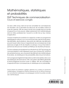 Mathématiques, statistiques et probabilités - Cours et exercices corrigés - DUT Techniques de commercialisation