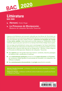 Hernani, Victor Hugo et La princesse de Montpensier, Madame de Lafayette / Bertrand Tavernier. Sujets et méthode. BAC L 2020
