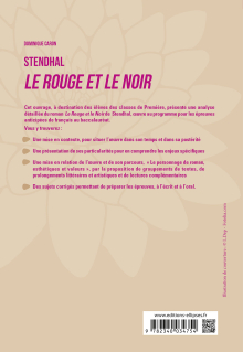 Français, Première. L’œuvre et son parcours : Stendhal, Le Rouge et le Noir, parcours "Le personnage de roman, esthétiques et valeurs"