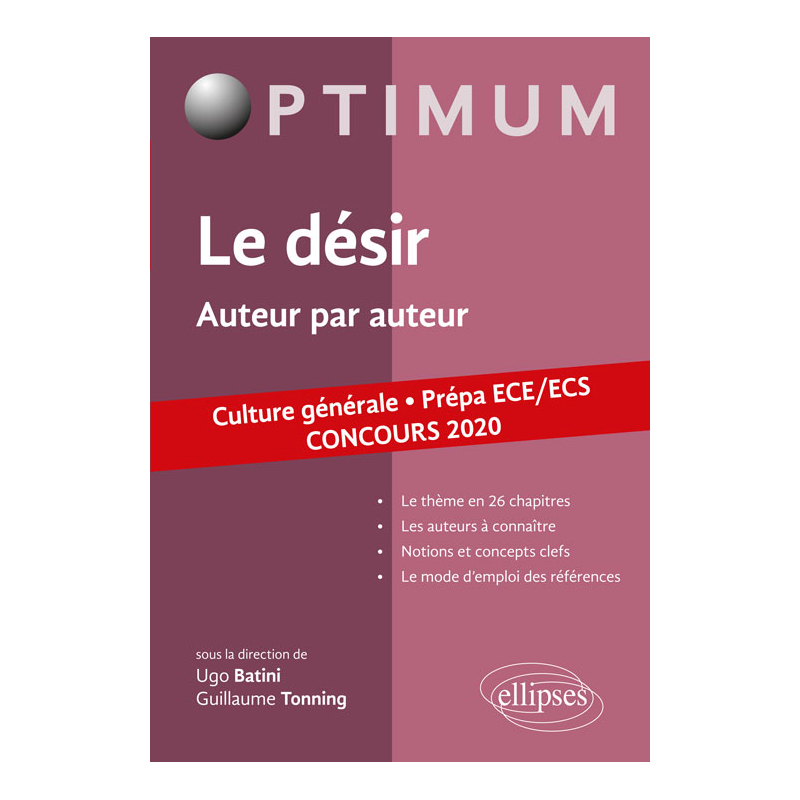 Le désir. Auteur par auteur. Culture générale. Prépa ECE/ECS. Concours 2020