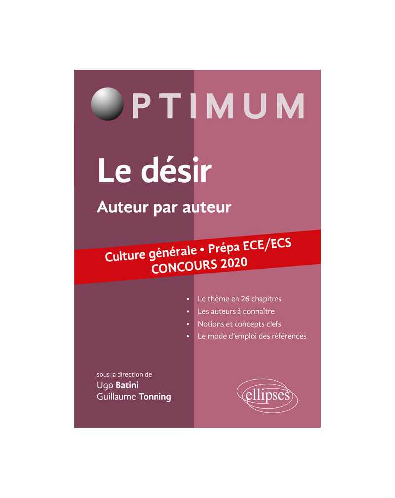Le désir. Auteur par auteur. Culture générale. Prépa ECE/ECS. Concours 2020