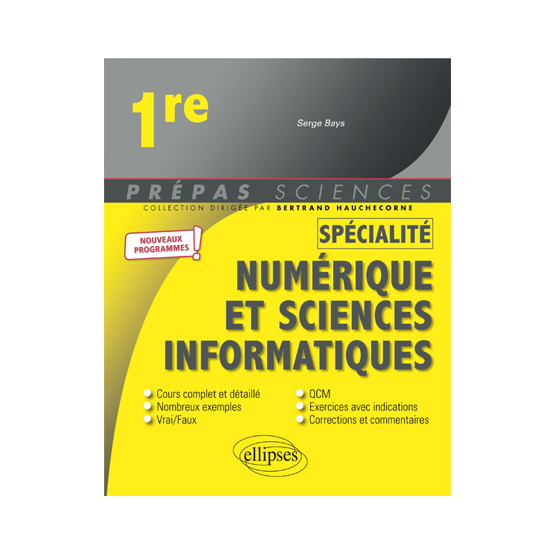 Spécialité Numérique et sciences informatiques - Première - nouveaux programmes