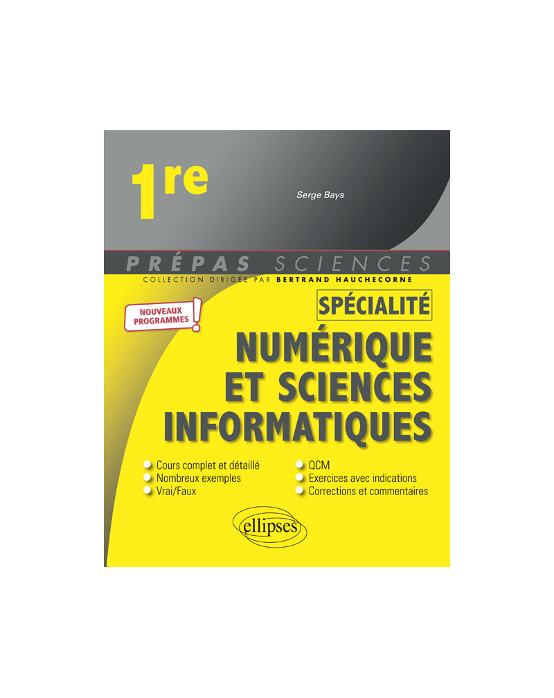 Spécialité Numérique et sciences informatiques - Première - nouveaux programmes