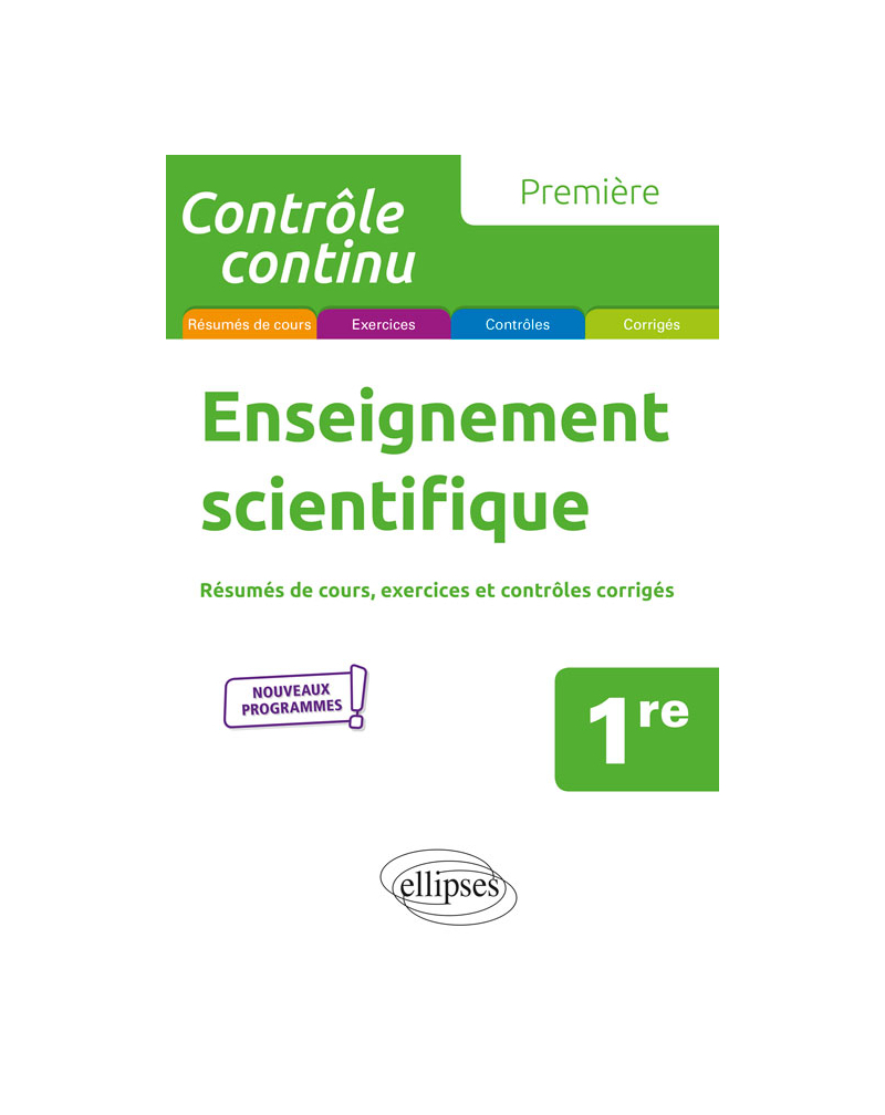 Enseignement scientifique - Première - Nouveaux programmes