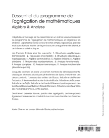 L’essentiel du programme de l’agrégation de mathématiques -  Algèbre & Analyse