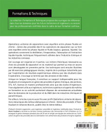 Opérations unitaires de séparations avec équilibre entre phases fluides en chimie - Génie des procédés
