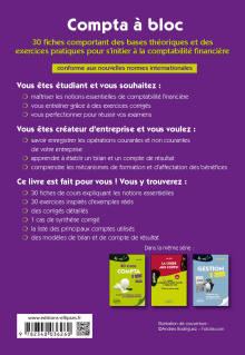 Compta à bloc. 30 fiches de cours et d'exercices corrigés pour s'initier à la comptabilité financière - 5e édition
