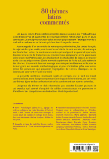 80 thèmes latins commentés par Henri Petitmangin - nouvelle édition réalisée sous la direction de Jérémie Pinguet