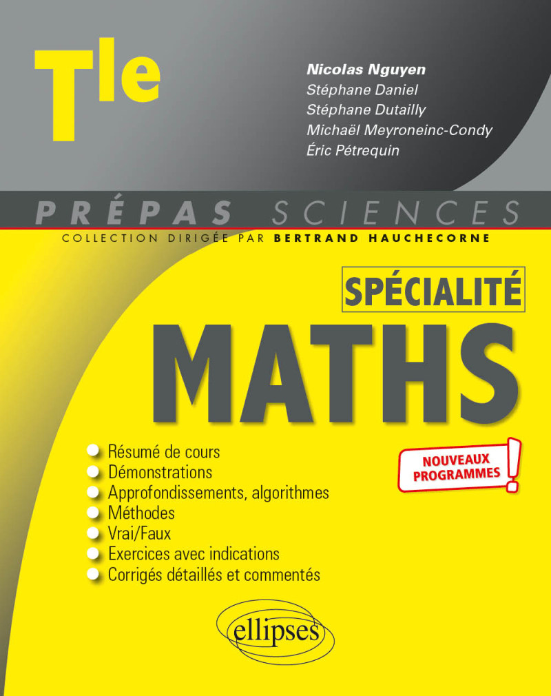 Spécialité Mathématiques - Terminale - nouveaux programmes