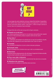 Mathématiques complémentaires - Terminale - Nouveaux programmes