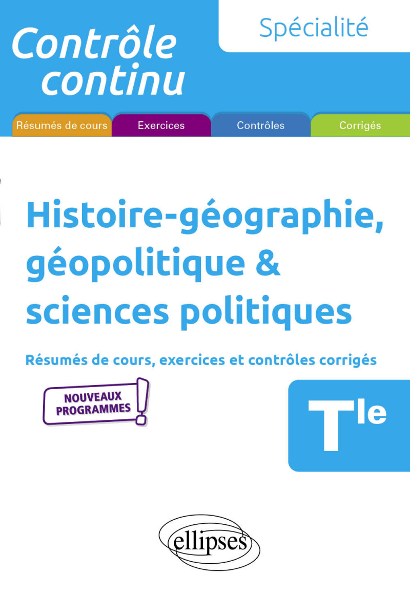 Spécialité Histoire-géographie, géopolitique & sciences politiques - Terminale - Nouveaux programmes