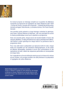 Littérature générale et comparée - Formes de l'amour, sonnets de la modernité - Agrégation de Lettres 2021-2022. Elizabeth Barrett Browning, Sonnets portugais ; Pablo Neruda, La Centaine d'amour ; Pier Paolo Pasolini, Sonnets.
