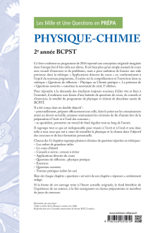 Les 1001 questions de la physique-chimie en prépa - 2e année BCPST - 3e édition actualisée