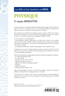Les 1001 questions de la physique en prépa - 1re année MPSI-PTSI - 3e édition actualisée