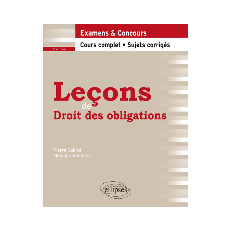 Leçons de Droit des obligations - 2e édition