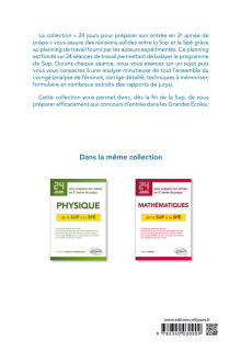 Chimie de la Sup à la Spé - 24 jours pour préparer son entrée en 2e année de prépa