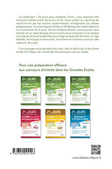 Chimie 24 jours pour préparer l'oral du concours CCINP (ex CCP) - Filière PC - 2e édition actualisée