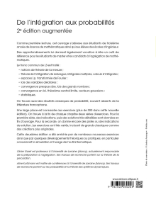 De l'intégration aux probabilités - 2e édition augmentée