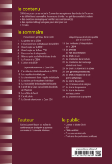 Fiches sur la Convention européenne des droits de l'Homme