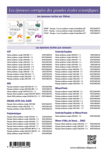 4 ans de problèmes corrigés de Physique-Chimie posés aux concours Banque PT de 2015 à 2012 - filière PT - sujets mis en conformité avec le nouveau programme