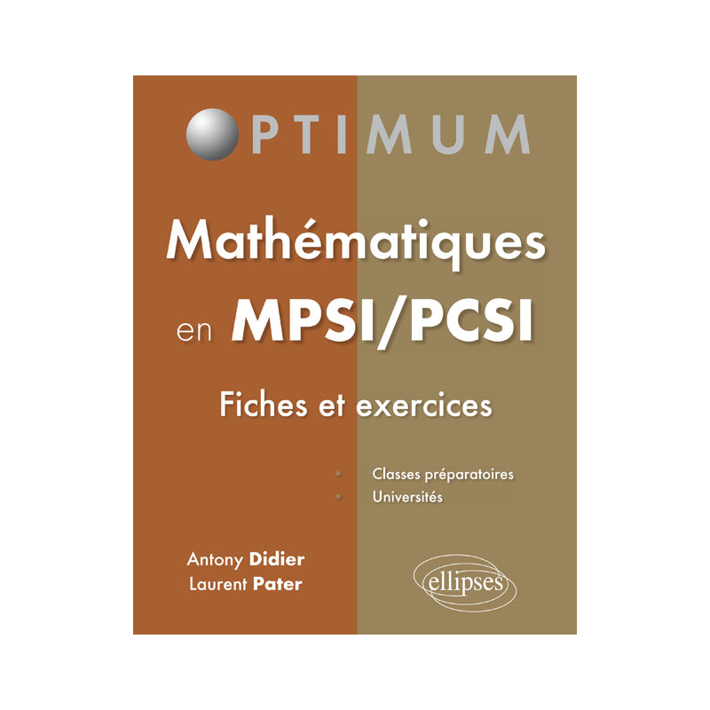 Mathématiques en MPSI/PCSI (fiches et exercices)