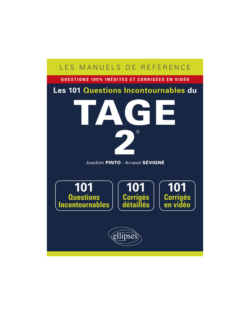 Les 101 questions incontournables du TAGE 2® - Questions + corrigés en vidéo