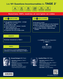 Les 101 questions incontournables du TAGE 2® - Questions + corrigés en vidéo