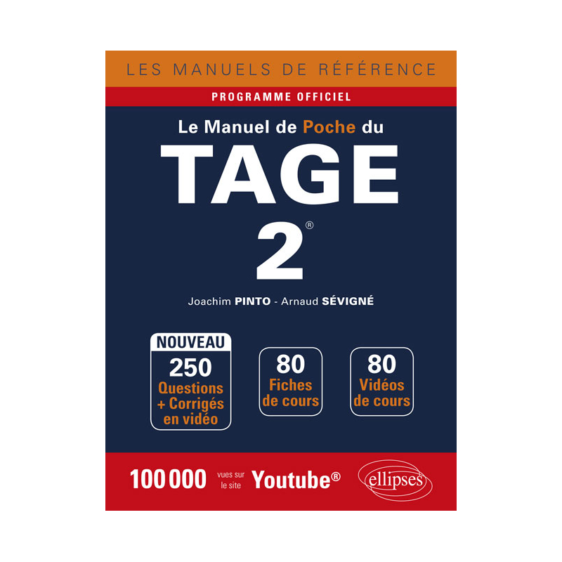 Le Manuel de poche du Tage 2® - 80 fiches de cours, 250 questions + corrigés en vidéo