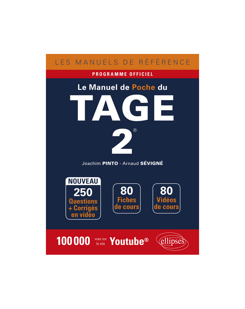 Le Manuel de poche du Tage 2® - 80 fiches de cours, 250 questions + corrigés en vidéo