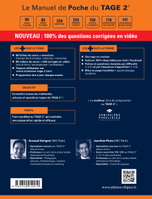 Le Manuel de poche du Tage 2® - 80 fiches de cours, 250 questions + corrigés en vidéo