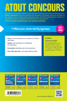 Maths  Cours et sujets  Prépas ECS.  Corrigés commentés  17 thèmes. Concours d'entrée aux Grandes Écoles