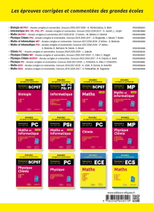 Physique-Chimie. PSI. Annales corrigées et commentées. Concours 2018/2019/2020