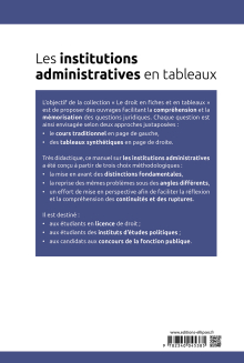 Les institutions administratives en tableaux