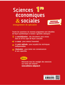 Spécialité Sciences économiques et sociales - Première - nouveaux programmes