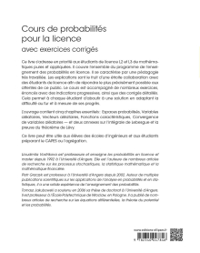 Cours de probabilités pour la licence - avec exercices corrigés