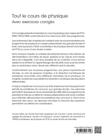 Tout le cours de physique - MPSI-PCSI-PTSI-MP2I – Avec exercices corrigés
