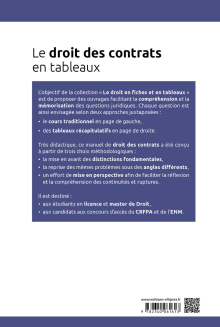 Le droit des contrats en tableaux - 2e édition
